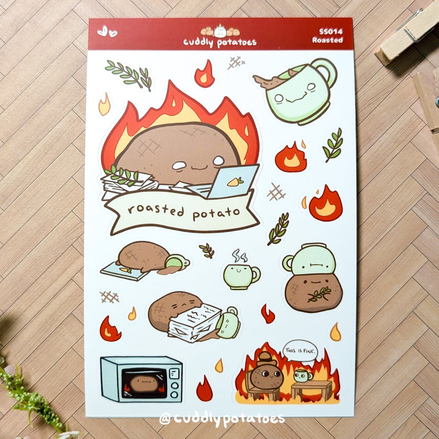 Roasted Potato & Caffeine - Sticker Sheet