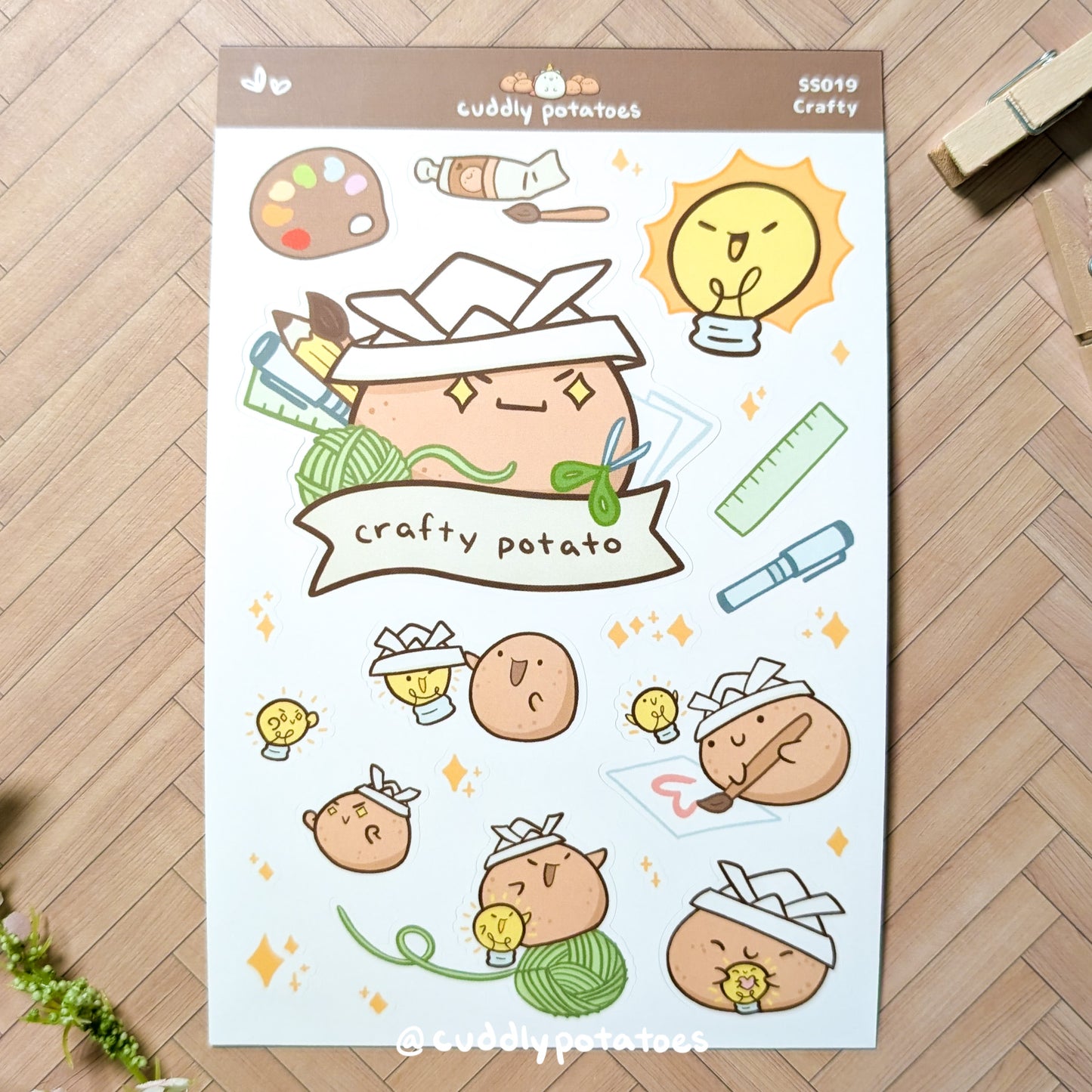 Crafty Potato & Idea - Sticker Sheet