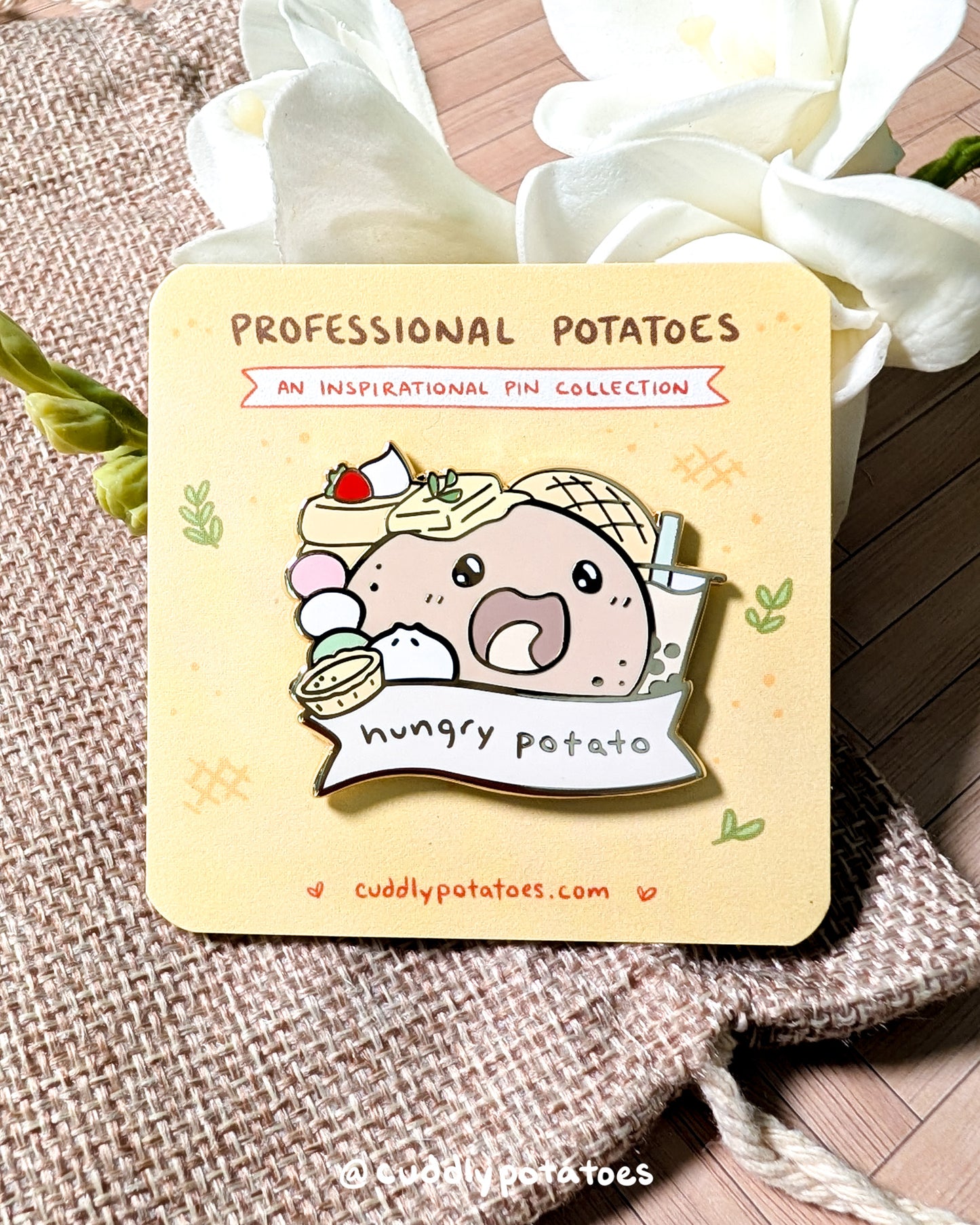 "Hungry Potato" Enamel Pin