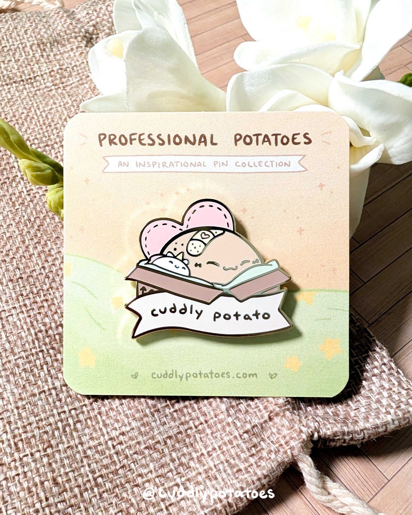 "Cuddly Potato" Enamel Pin