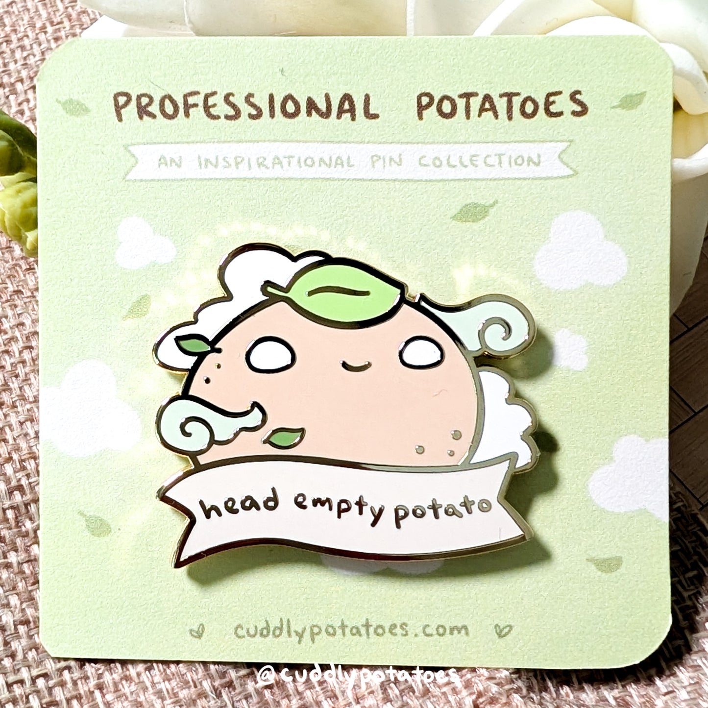 "Head Empty Potato" Enamel Pin