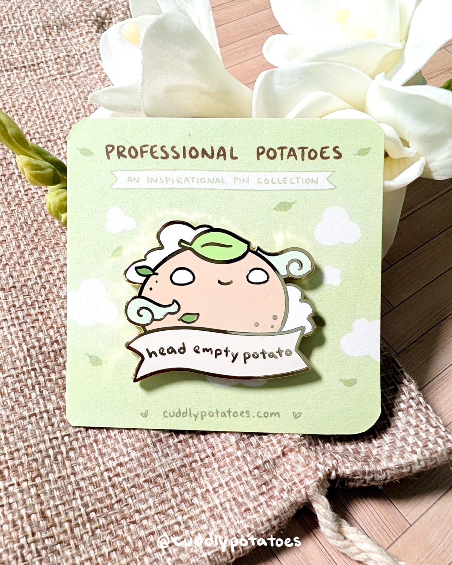 "Head Empty Potato" Enamel Pin