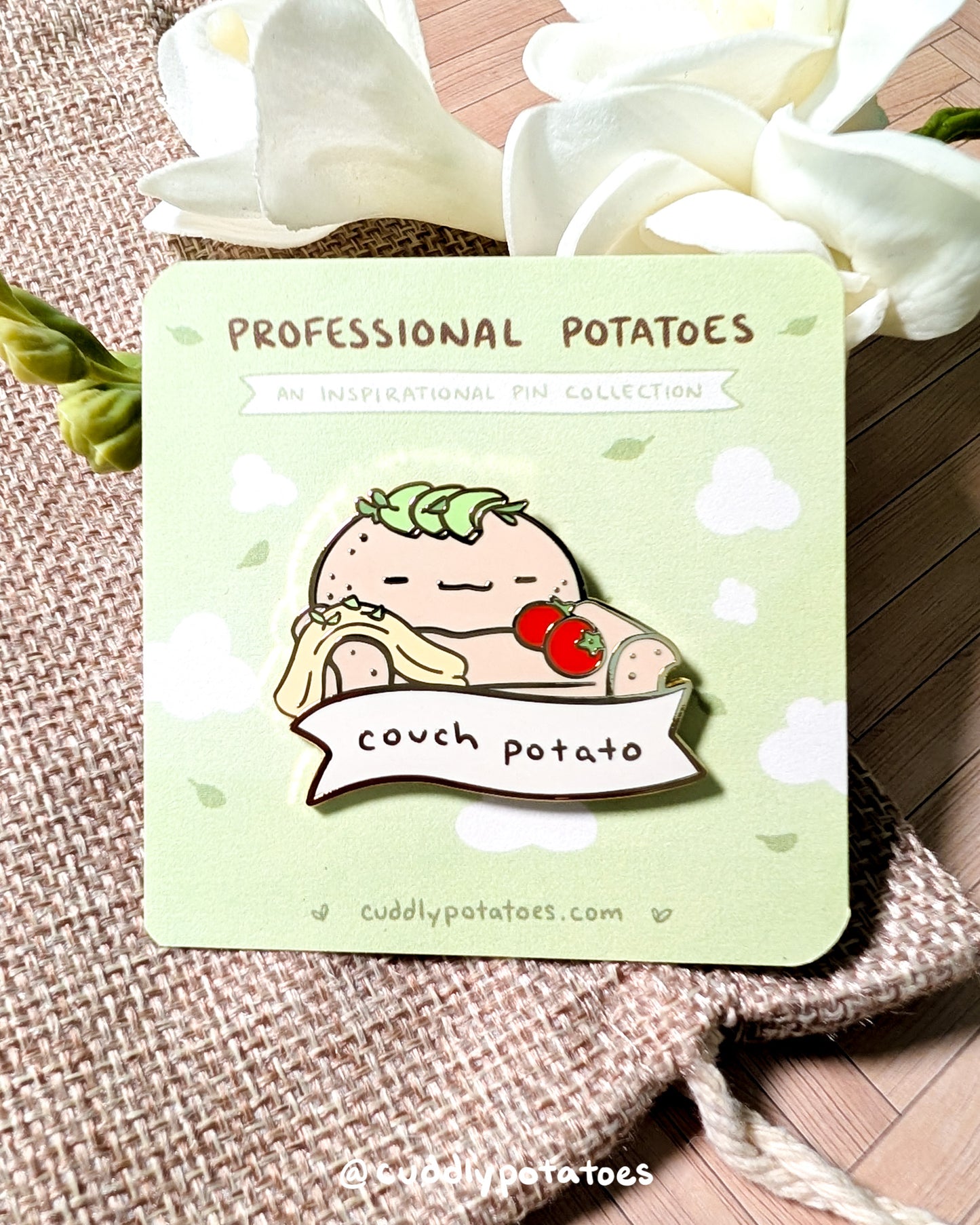 "Couch Potato" Enamel Pin