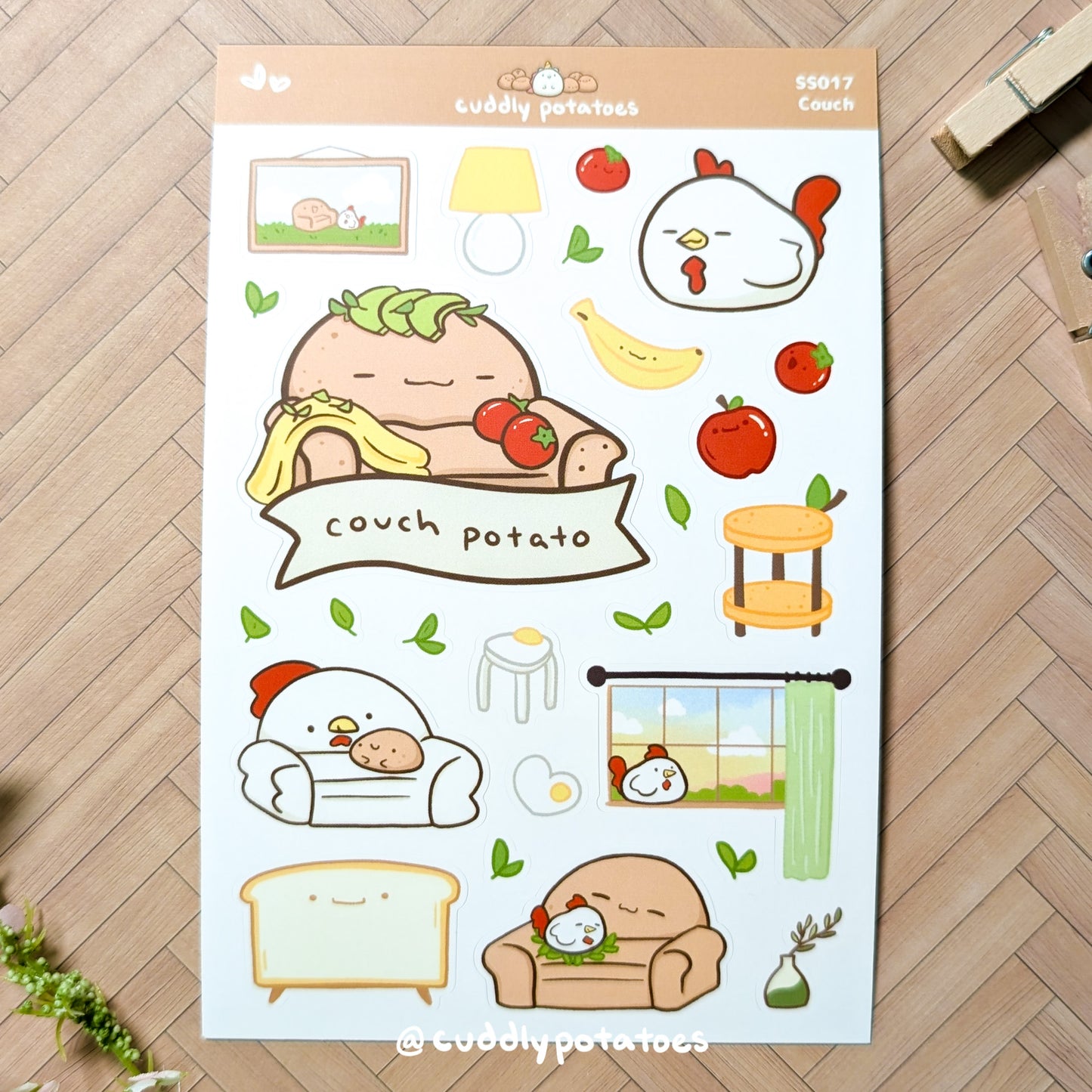 Couch Potato & Chimken - Sticker Sheet